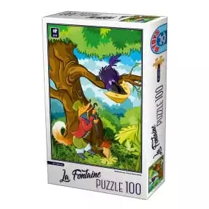 Puzzle - La Fontaine - Vulpea şi Corbul - 100 Piese-0