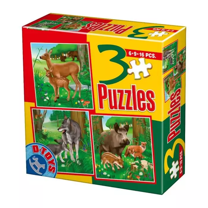 3 Puzzles - Animale Domestice - 3-0
