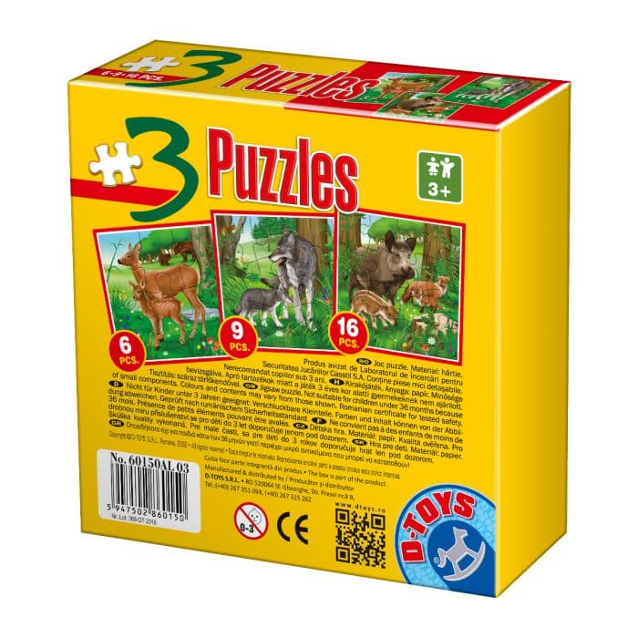 3 Puzzles - Animale Domestice - 3-25022
