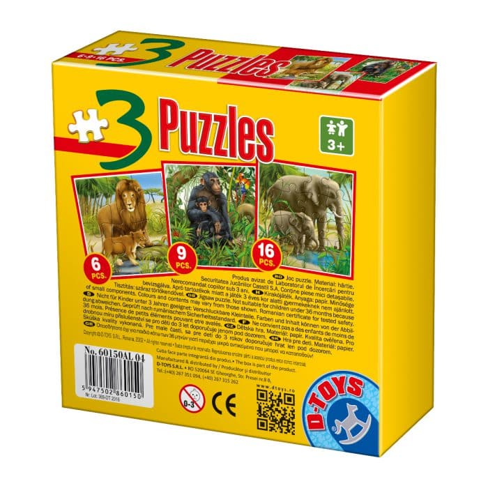 3 Puzzles - Animale Domestice - 4-25023