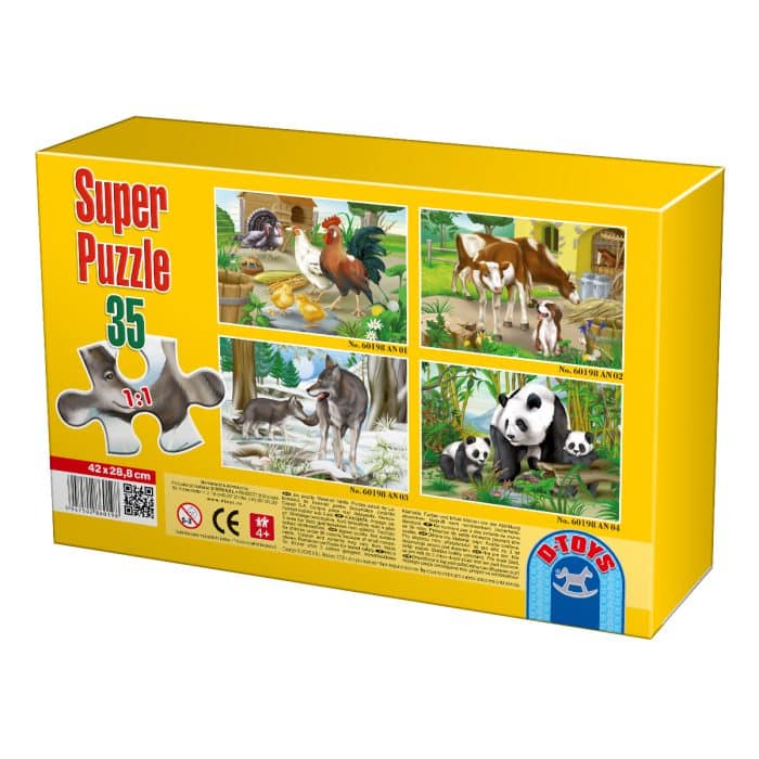 Super Puzzle - Animale - 35 Piese - 2-25046