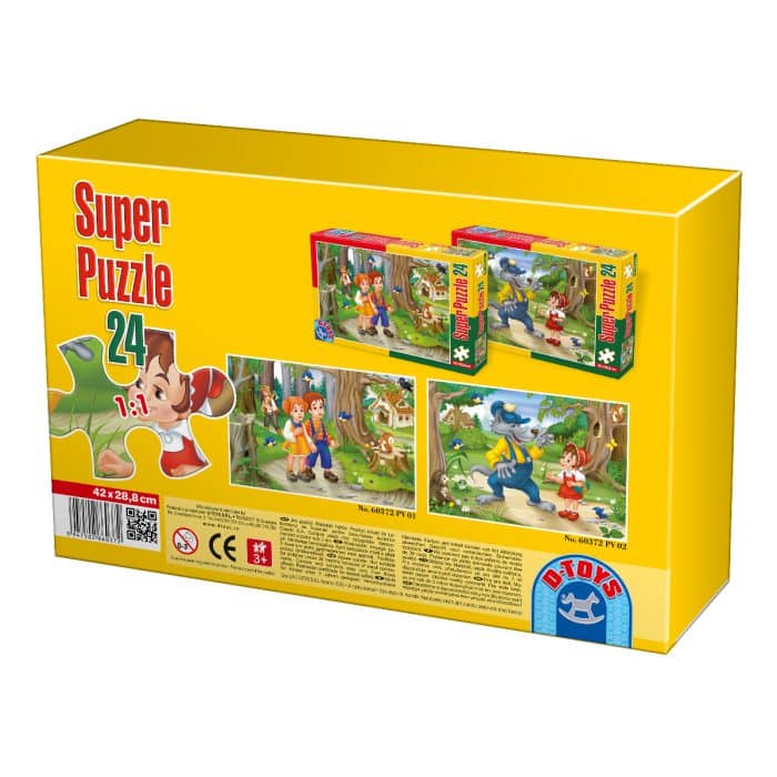 Super Puzzle copii 24 piese - Basme - Scufița Roșie-25038
