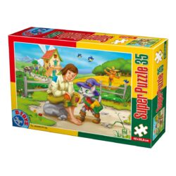 Super Puzzle copii 35 piese - Basme - Motanul Încălțat-0