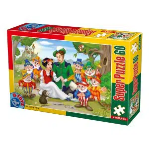 Super Puzzle copii 60 piese - Basme - Albă-ca-zăpada-0