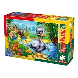 Super Puzzle copii 60 piese - Basme - Rățușca cea urâtă-0