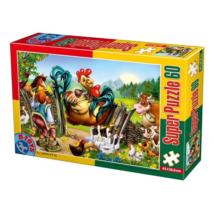 Super Puzzle copii 60 piese - Basme - Punguța cu doi bani-0