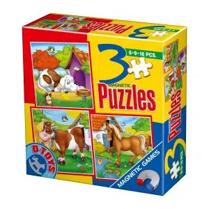 3 Puzzles - Magnetic - Animale-0