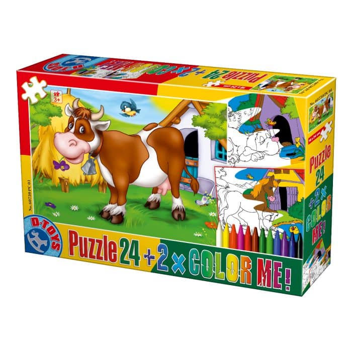 Puzzle Animale - Color Me - 24 Piese - 1-0