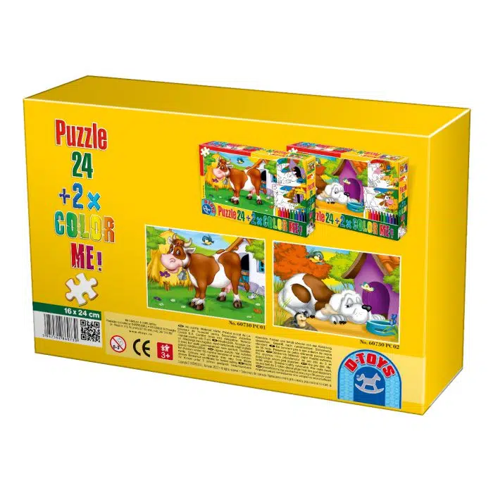 Puzzle Animale - Color Me - 24 Piese - 2-24783