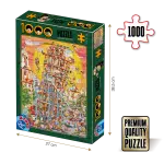 Puzzle adulți 1000 piese Cartoon Collection - Turnul din Pisa -0