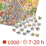 Puzzle adulți 1000 piese Cartoon Collection - Turnul din Pisa -34577