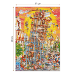 Puzzle adulți 1000 piese Cartoon Collection - Turnul din Pisa -34580