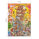 Puzzle adulți 1000 piese Cartoon Collection - Turnul din Pisa -34580