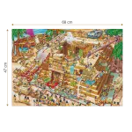 Puzzle adulți 1000 piese Cartoon Collection - Egyptian Pyramid -34592