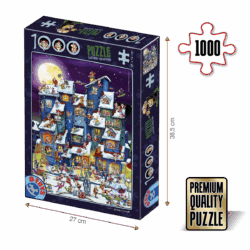 Puzzle adulți 1000 piese Cartoon Collection - Santa Claus Party-0