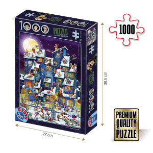 Puzzle adulți 1000 piese Cartoon Collection - Santa Claus Party-0