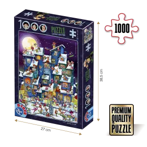 Puzzle adulți 1000 piese Cartoon Collection - Santa Claus Party-0