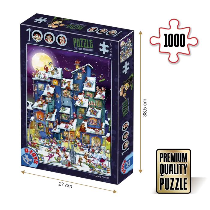 Puzzle adulți 1000 piese Cartoon Collection - Santa Claus Party-0