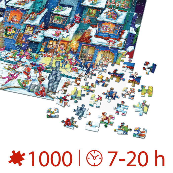 Puzzle adulți 1000 piese Cartoon Collection - Santa Claus Party-35123