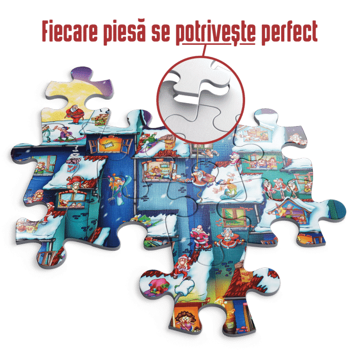 Puzzle adulți 1000 piese Cartoon Collection - Santa Claus Party-35124