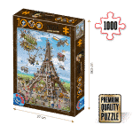 Puzzle adulți 1000 piese Cartoon Collection - Eiffel Tower-0