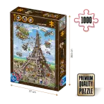 Puzzle adulți 1000 piese Cartoon Collection - Eiffel Tower-0
