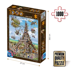 Puzzle adulți 1000 piese Cartoon Collection - Eiffel Tower-0