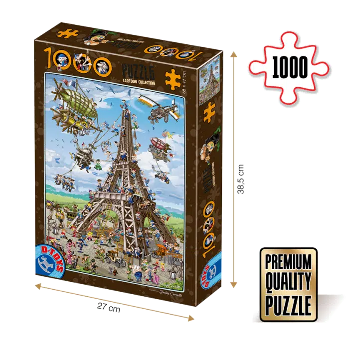 Puzzle adulți 1000 piese Cartoon Collection - Eiffel Tower-0