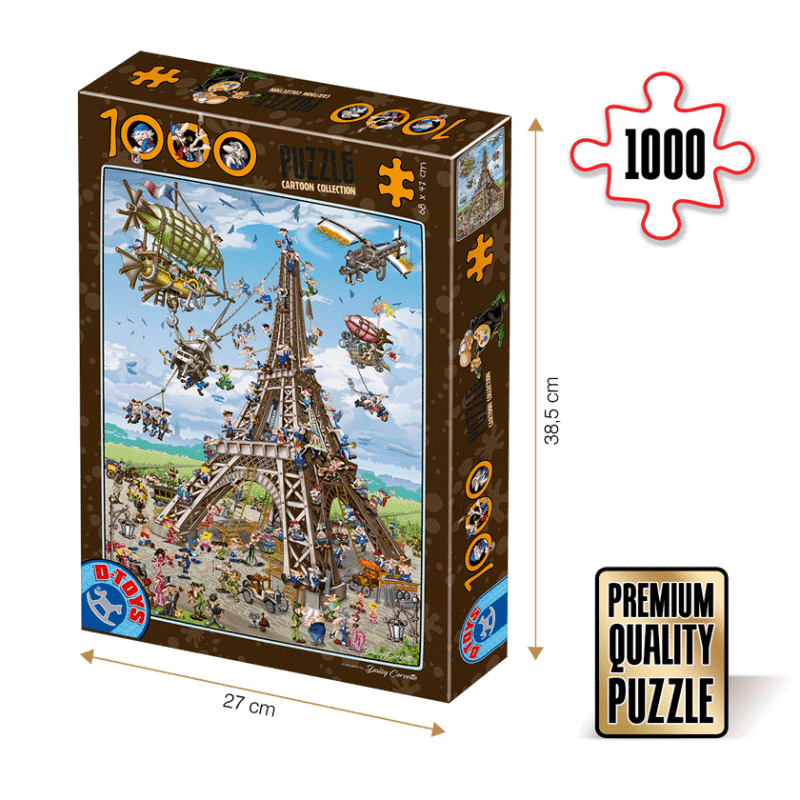 Puzzle adulți 1000 piese Cartoon Collection - Eiffel Tower-0