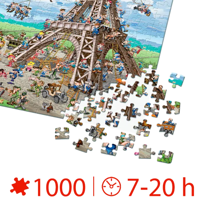 Puzzle adulți 1000 piese Cartoon Collection - Eiffel Tower-35219