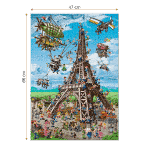 Puzzle adulți 1000 piese Cartoon Collection - Eiffel Tower-35222