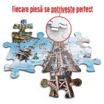 Puzzle adulți 1000 piese Cartoon Collection - Eiffel Tower-35220