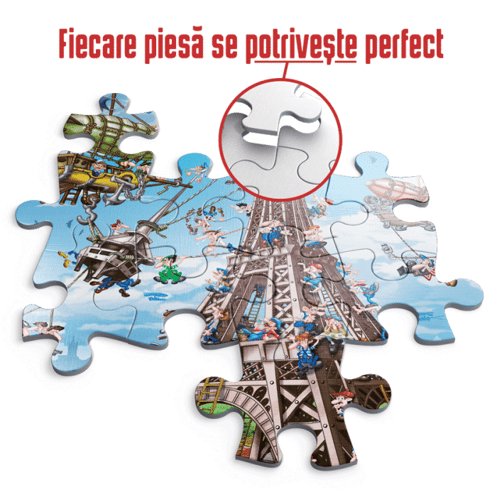 Puzzle adulți 1000 piese Cartoon Collection - Eiffel Tower-35220