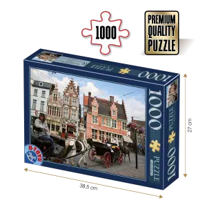Puzzle adulți 1000 piese Peisaje de zi - Gent, Belgia -0