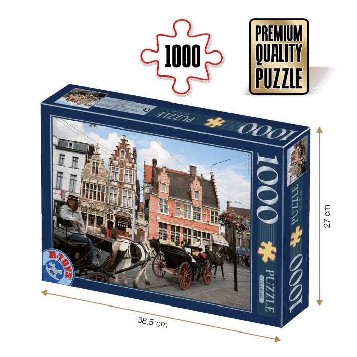 Puzzle adulți 1000 piese Peisaje de zi - Gent, Belgia -0