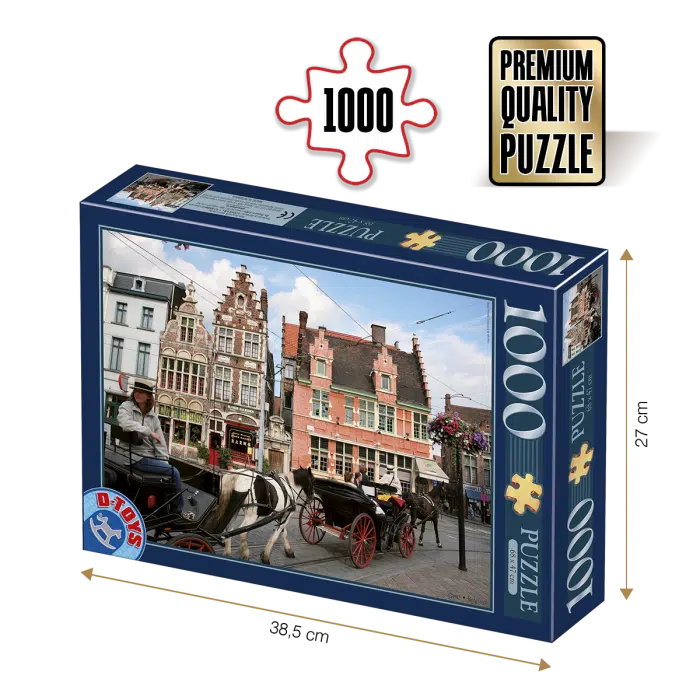 Puzzle adulți 1000 piese Peisaje de zi - Gent, Belgia -0