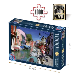 Puzzle adulți 1000 piese Peisaje de zi - Burano, Italia-0