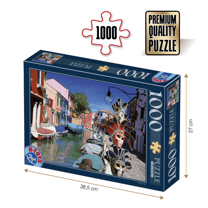 Puzzle adulți 1000 piese Peisaje de zi - Burano, Italia-0