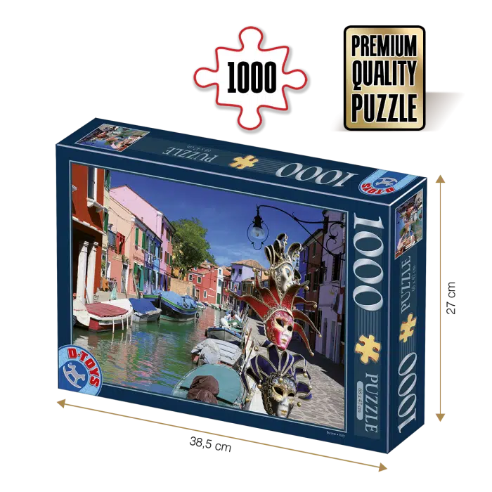 Puzzle adulți 1000 piese Peisaje de zi - Burano, Italia-0