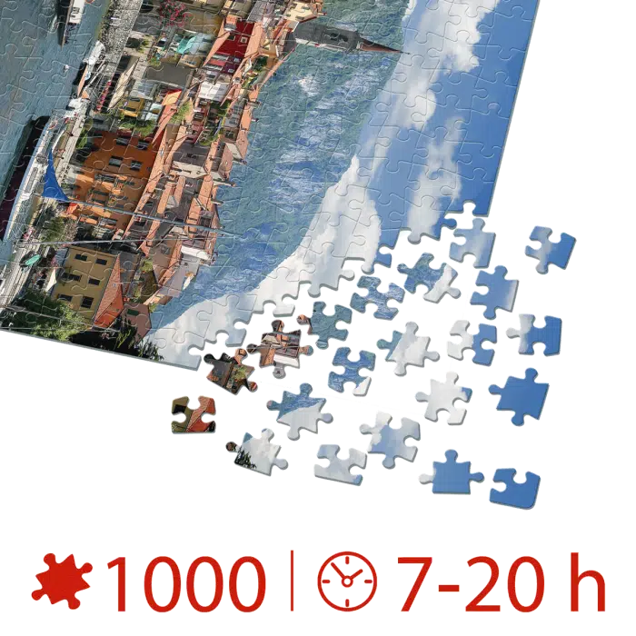 Puzzle adulți 1000 piese Peisaje de zi - Lacul Como, Italia-35517