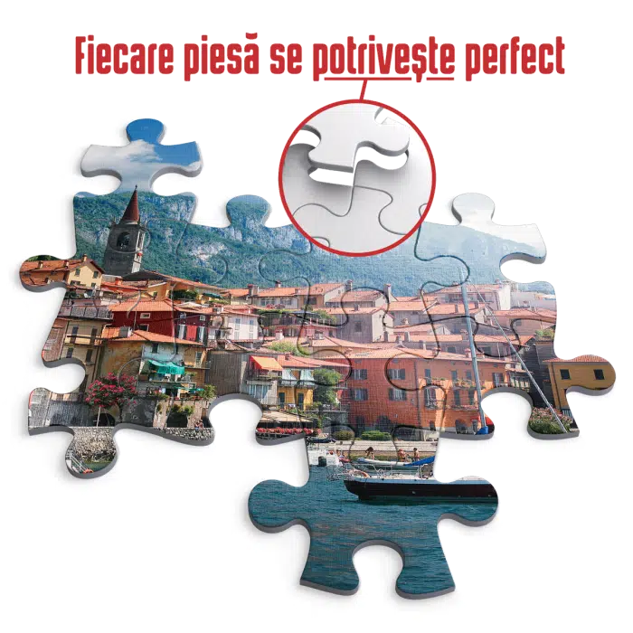 Puzzle adulți 1000 piese Peisaje de zi - Lacul Como, Italia-35518