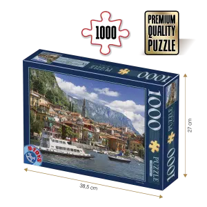 Puzzle adulți 1000 piese Peisaje de zi - Lacul Como, Italia-0