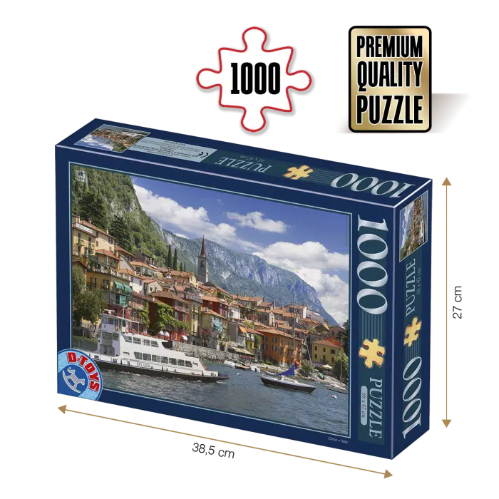 Puzzle adulți 1000 piese Peisaje de zi - Lacul Como, Italia-0