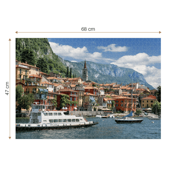 Puzzle adulți 1000 piese Peisaje de zi - Lacul Como, Italia-35520