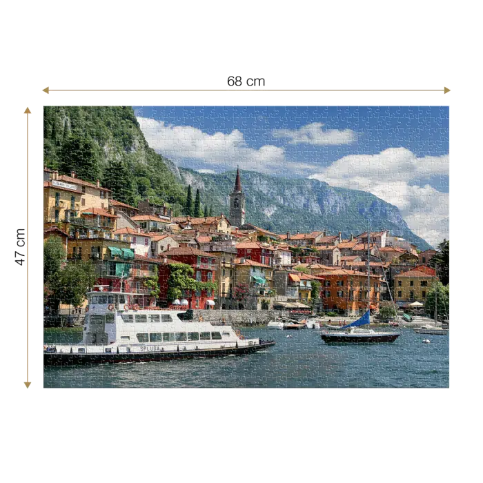 Puzzle adulți 1000 piese Peisaje de zi - Lacul Como, Italia-35520