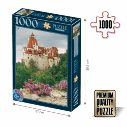 Puzzle 1000 piese - Imagini din România - Castelul Bran ziua -0