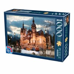 Puzzle 1000 piese - Imagini din România - Castelul Peleș seara -0
