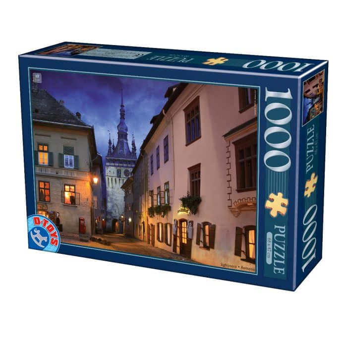 Puzzle 1000 piese - Imagini din România - Sighișoara noaptea -0