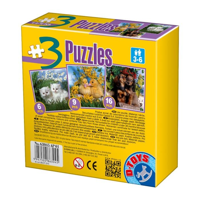 3 Puzzles - Foto - Animale Domestice - 1-24743