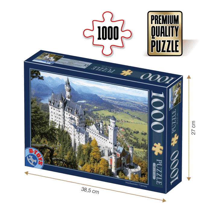 Puzzle adulți 1000 piese Locuri Celebre - Castelul Neuschwanstein -0